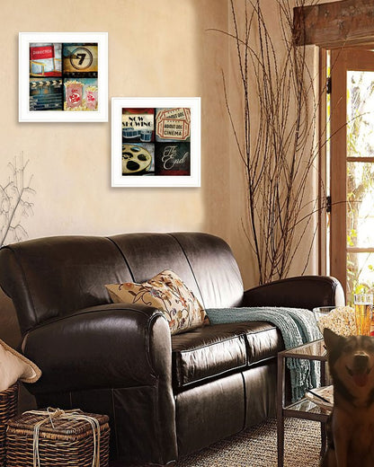 Set Of Two At The Movies 1 White Framed Print Wall Art HomeRoots