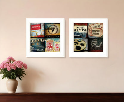 Set Of Two At The Movies 1 White Framed Print Wall Art HomeRoots