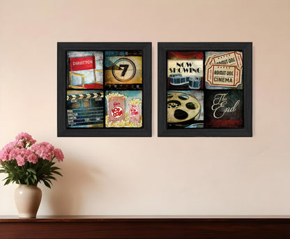 Set Of Two At The Movies 2 Black Framed Print Wall Art HomeRoots