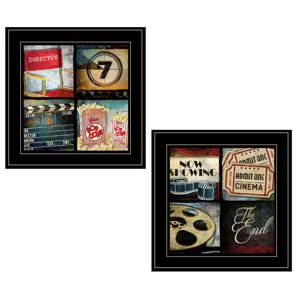 Set Of Two At The Movies Black Framed Print Wall Art HomeRoots