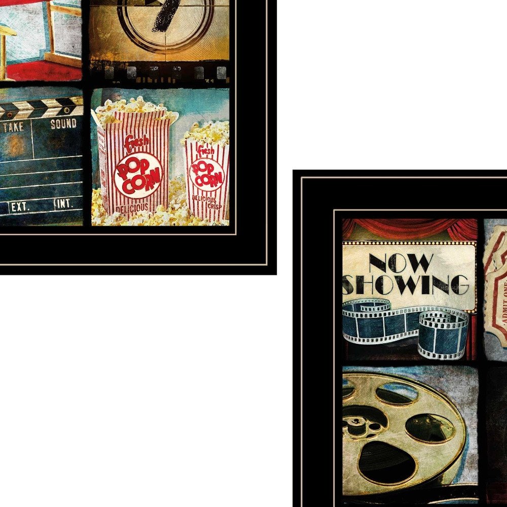 Set Of Two At The Movies Black Framed Print Wall Art HomeRoots