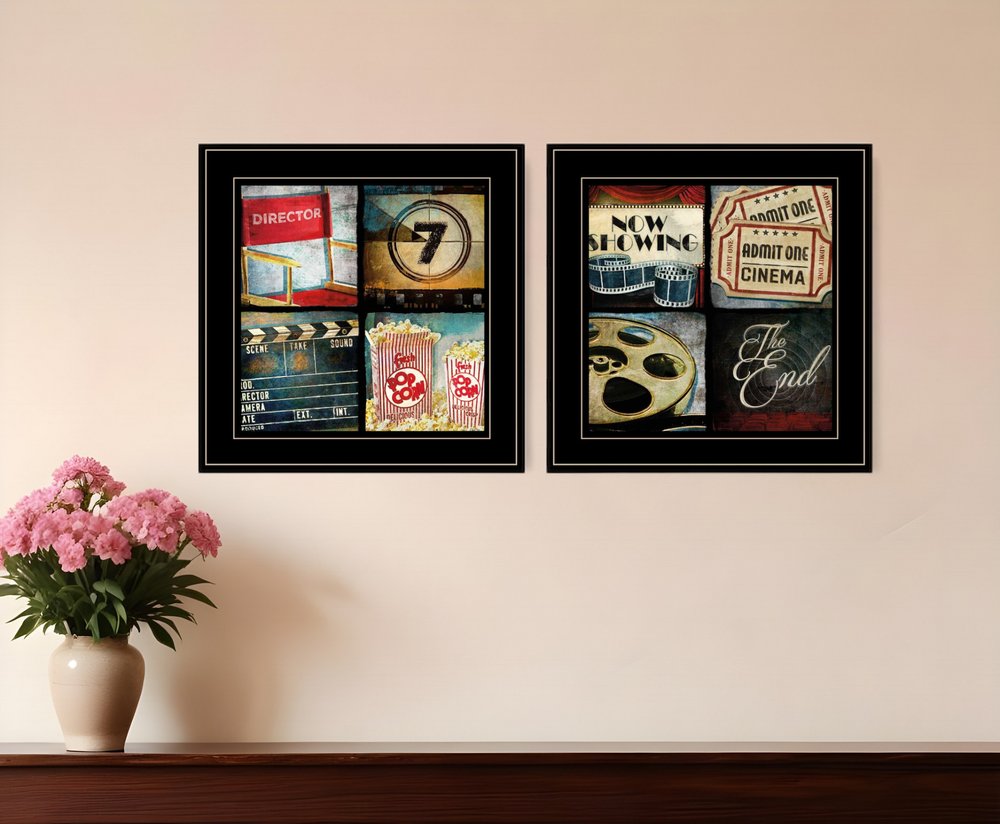 Set Of Two At The Movies Black Framed Print Wall Art HomeRoots