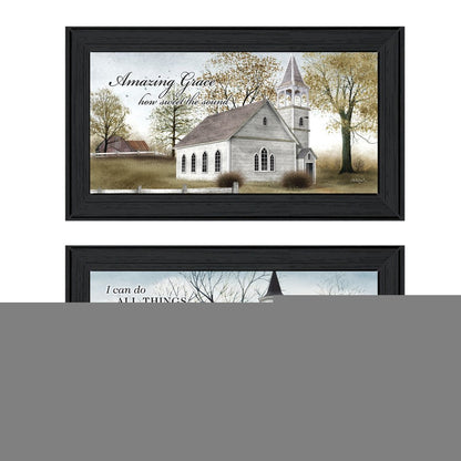 Set Of Two Amazing Grace 3 Black Framed Print Wall Art HomeRoots