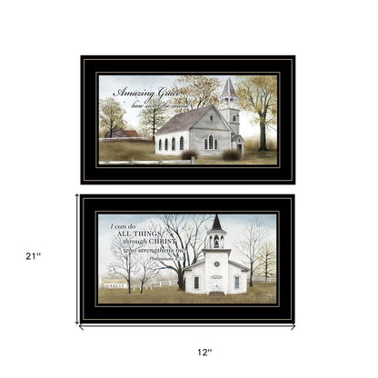 Set Of Two Amazing Grace 4 Black Framed Print Wall Art HomeRoots