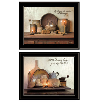 Set Of Two By Grace 3 Black Framed Print Kitchen Wall Art HomeRoots