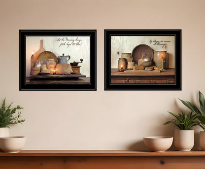 Set Of Two By Grace 3 Black Framed Print Kitchen Wall Art HomeRoots