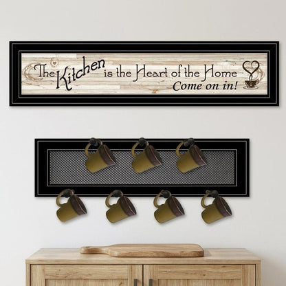 Set Of Two Kitchen Print and Mug Rack Kitchen Wall Art HomeRoots