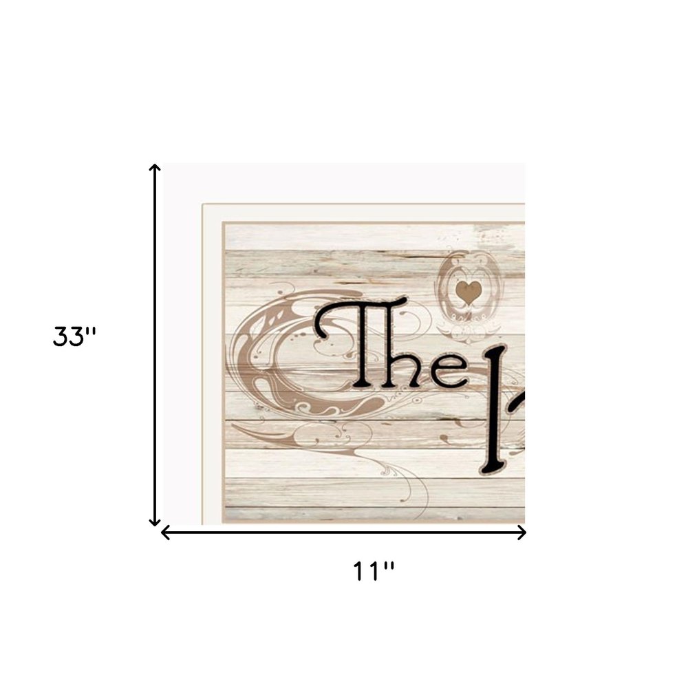 Set Of Four Kitchen Print 33x8 and Mug RackHorizonal 27x8x3 White Frame White Framed Print Kitchen Wall Art HomeRoots