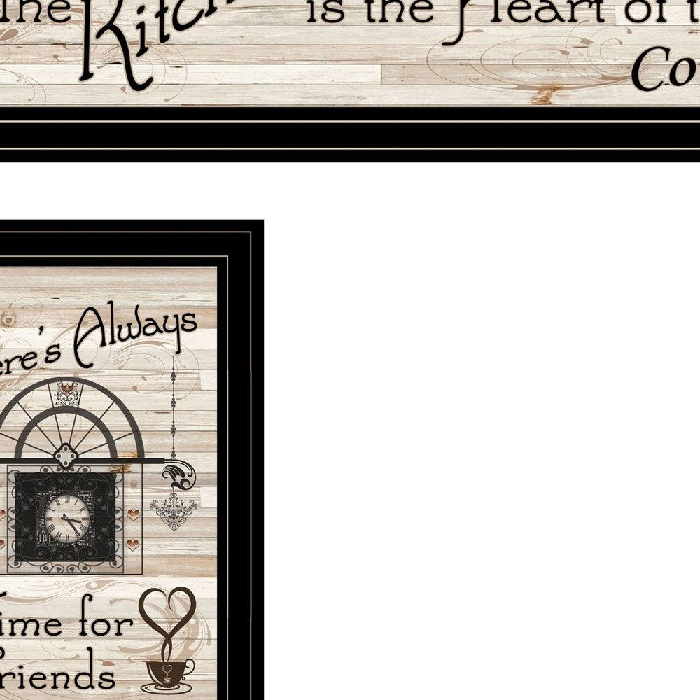 Set Of Four Kitchen Wall Art and Mug Rack HomeRoots