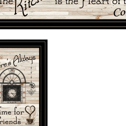 Set Of Four Kitchen Wall Art and Mug Rack HomeRoots