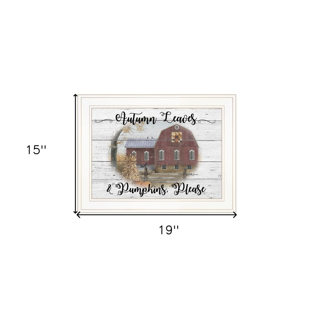 Autumn Leaves 2 White Framed Print Wall Art HomeRoots