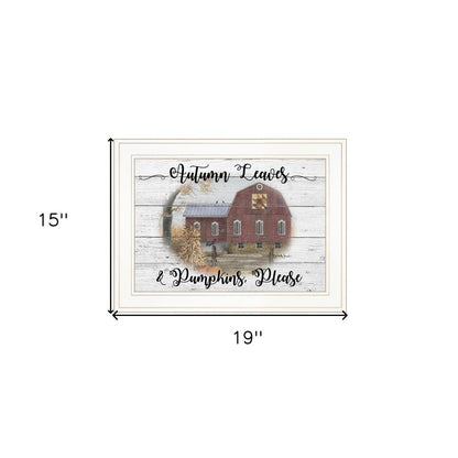 Autumn Leaves 2 White Framed Print Wall Art HomeRoots