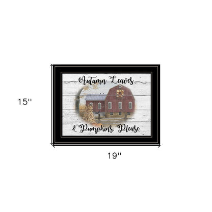 Autumn Leaves 3 Black Framed Print Wall Art HomeRoots