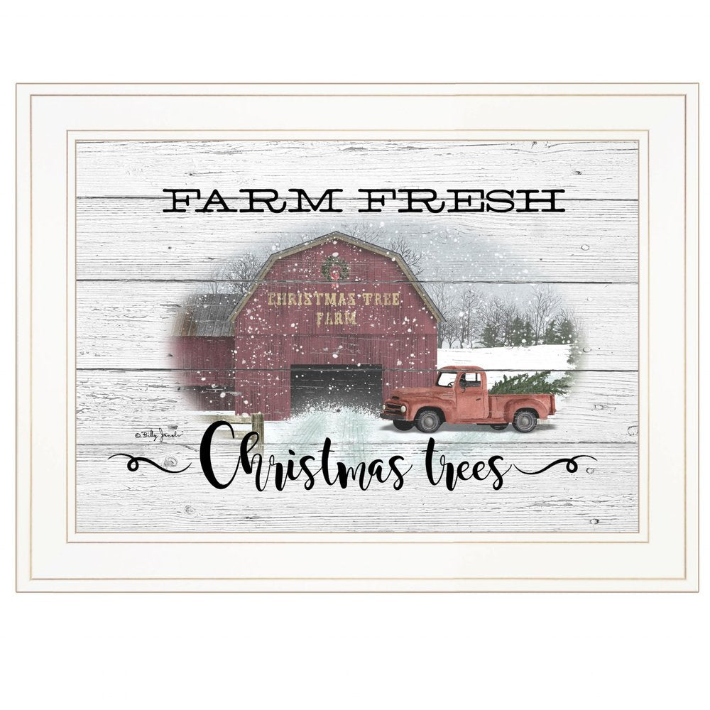 Farm Fresh Christmas Trees 2 White Framed Print Wall Art HomeRoots
