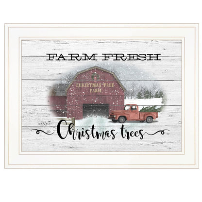 Farm Fresh Christmas Trees 2 White Framed Print Wall Art HomeRoots