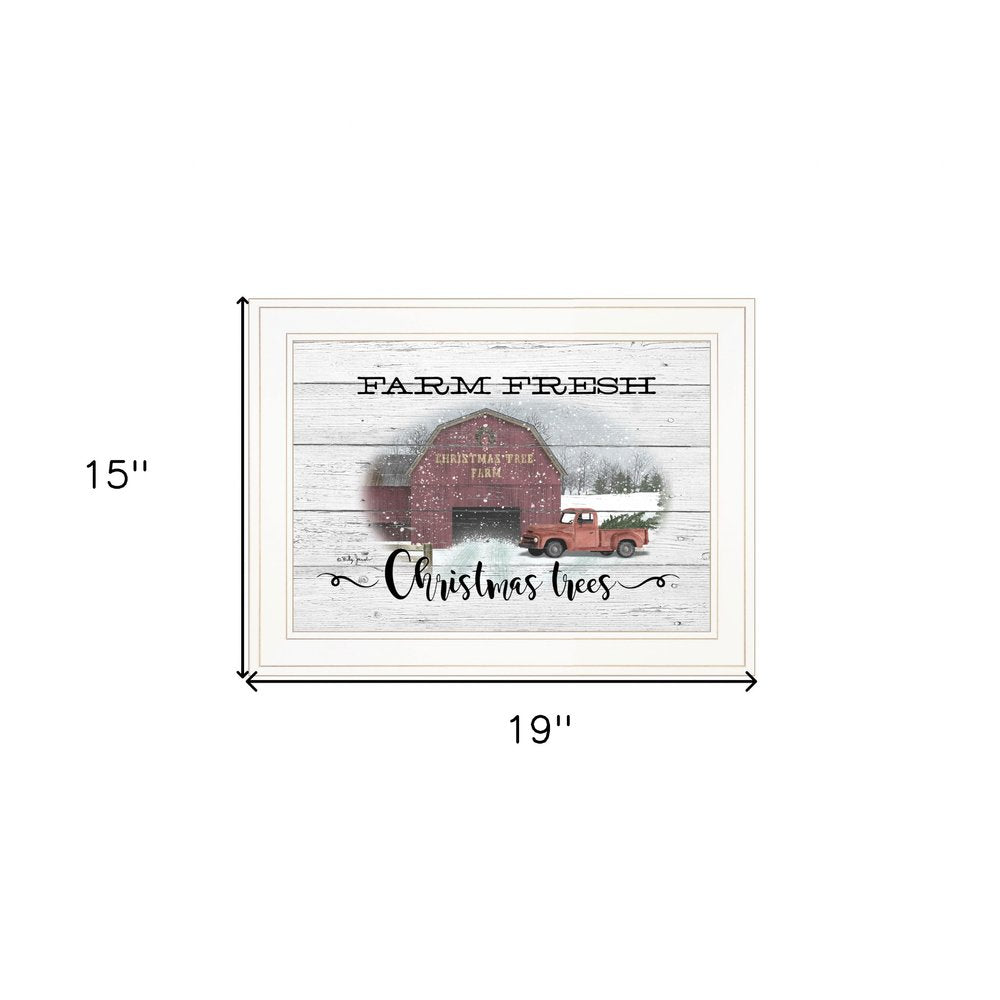 Farm Fresh Christmas Trees 2 White Framed Print Wall Art HomeRoots