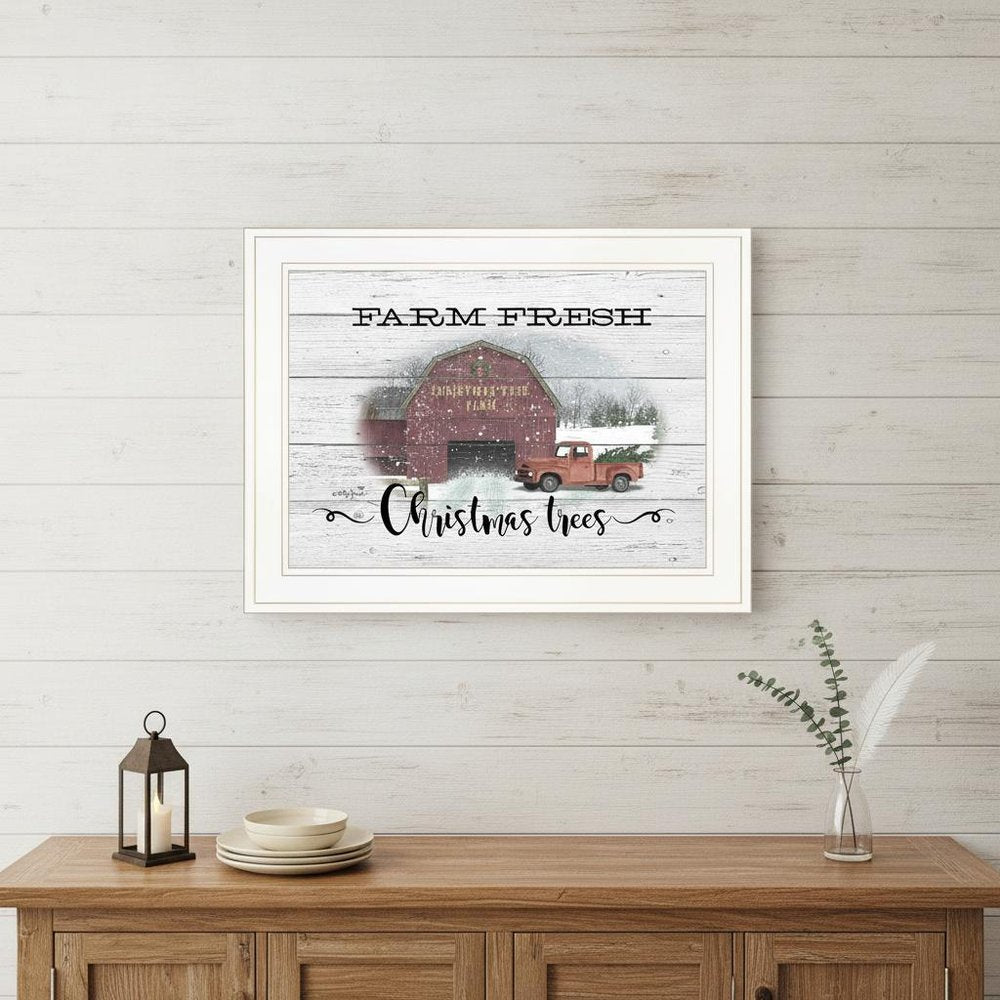Farm Fresh Christmas Trees 2 White Framed Print Wall Art HomeRoots