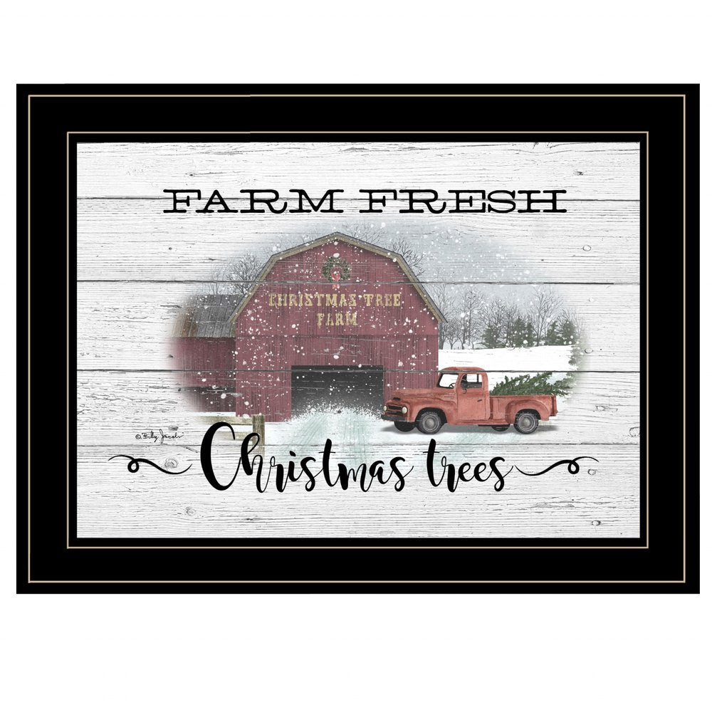 Farm Fresh Christmas Trees 3 Black Framed Print Wall Art HomeRoots