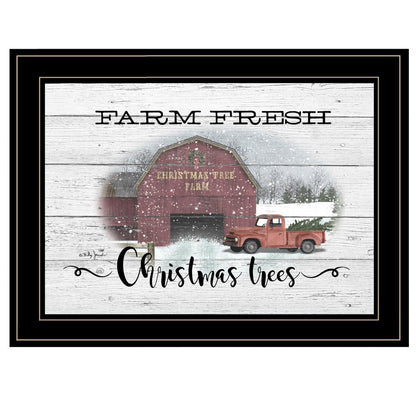 Farm Fresh Christmas Trees 3 Black Framed Print Wall Art HomeRoots