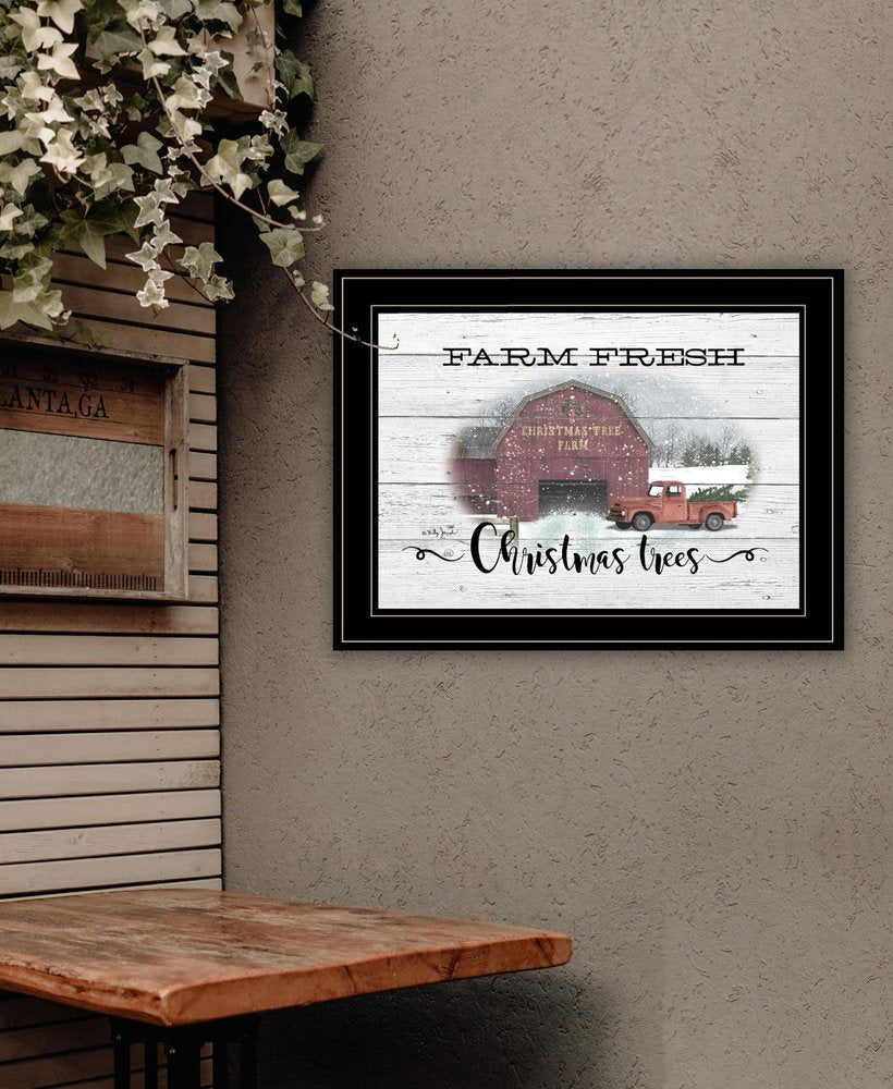 Farm Fresh Christmas Trees 3 Black Framed Print Wall Art HomeRoots