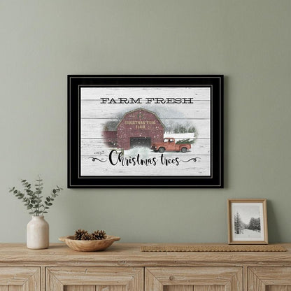 Farm Fresh Christmas Trees 3 Black Framed Print Wall Art HomeRoots