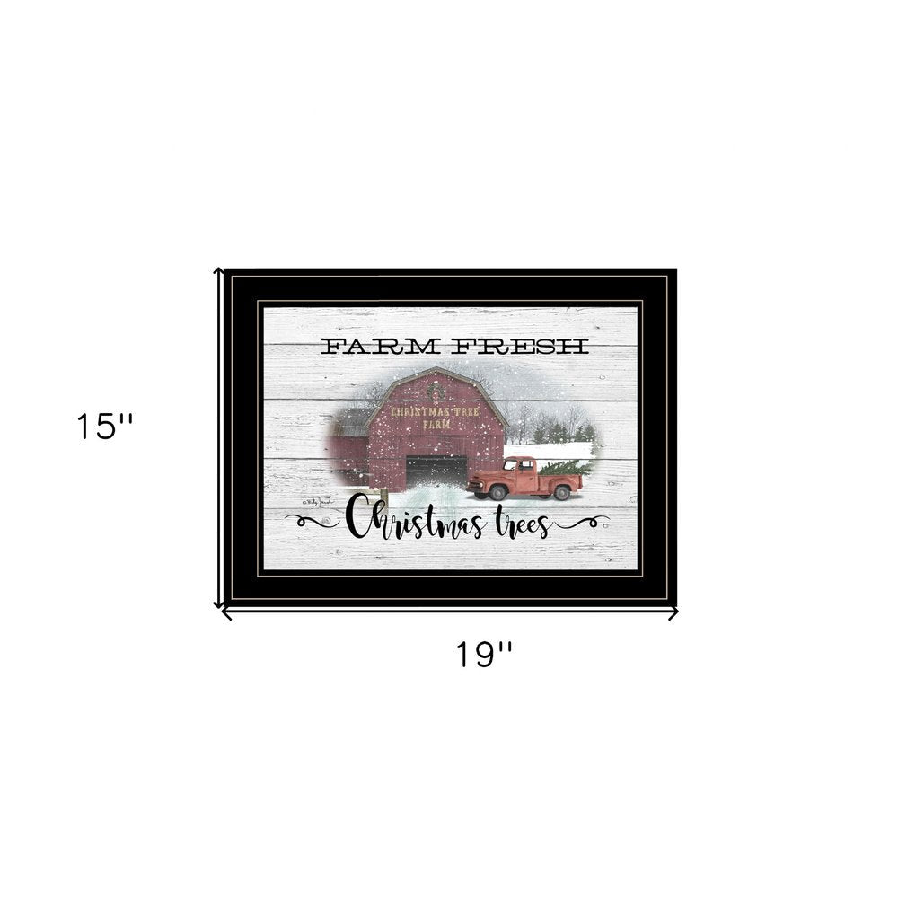 Farm Fresh Christmas Trees 3 Black Framed Print Wall Art HomeRoots