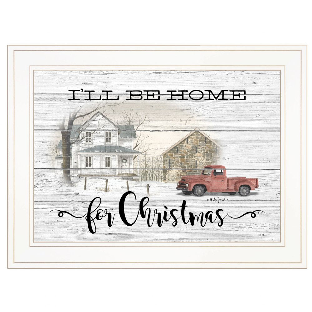 Ill be home for Christmas 2 White Framed Print Wall Art HomeRoots