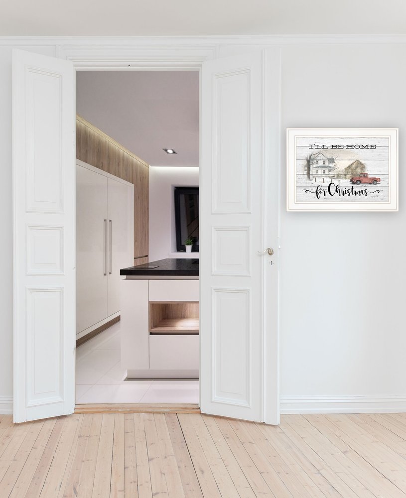 Ill be home for Christmas 2 White Framed Print Wall Art HomeRoots