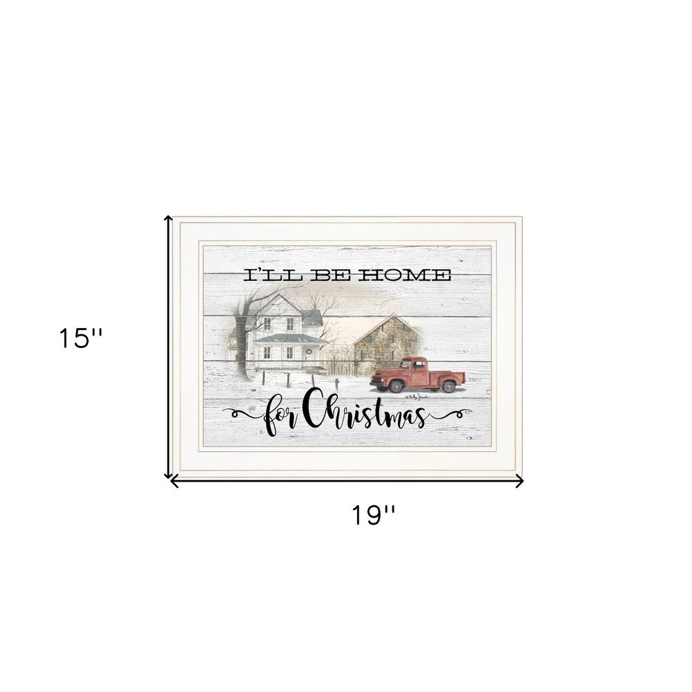 Ill be home for Christmas 2 White Framed Print Wall Art HomeRoots
