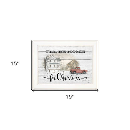 Ill be home for Christmas 2 White Framed Print Wall Art HomeRoots