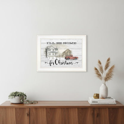 Ill be home for Christmas 2 White Framed Print Wall Art HomeRoots