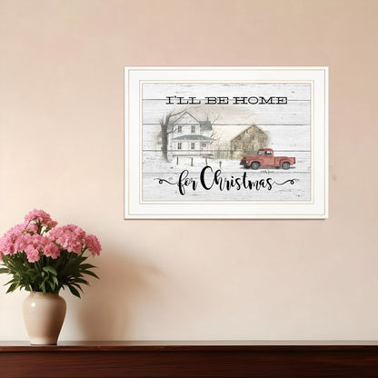 Ill be home for Christmas 2 White Framed Print Wall Art HomeRoots