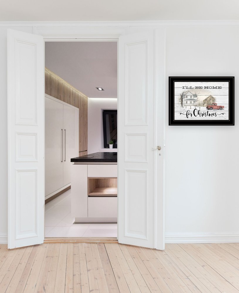 Home for Christmas Black Framed Print Wall Art HomeRoots