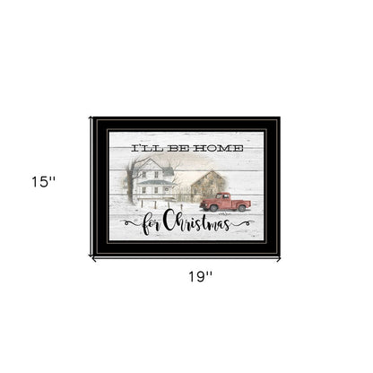 Home for Christmas Black Framed Print Wall Art HomeRoots