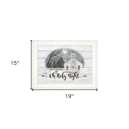 OH HOLY Night 2 White Framed Print Wall Art HomeRoots