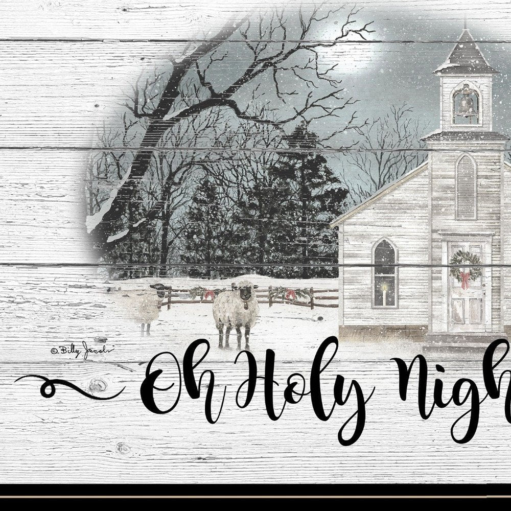 OH HOLY Night 3 Black Framed Print Wall Art HomeRoots
