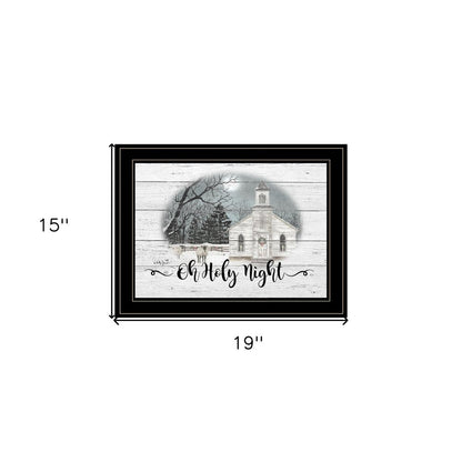 OH HOLY Night 3 Black Framed Print Wall Art HomeRoots