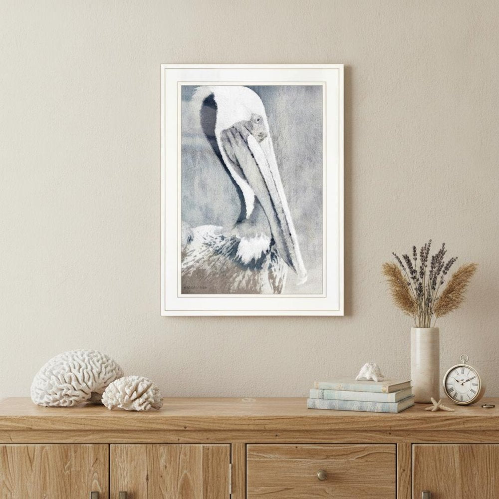 Pelican 1 White Framed Print Kitchen Wall Art HomeRoots