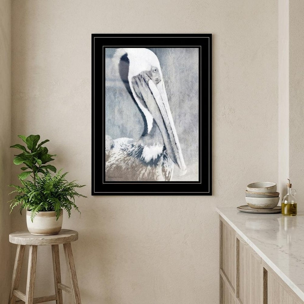 Pelican 2 Black Framed Print Kitchen Wall Art HomeRoots