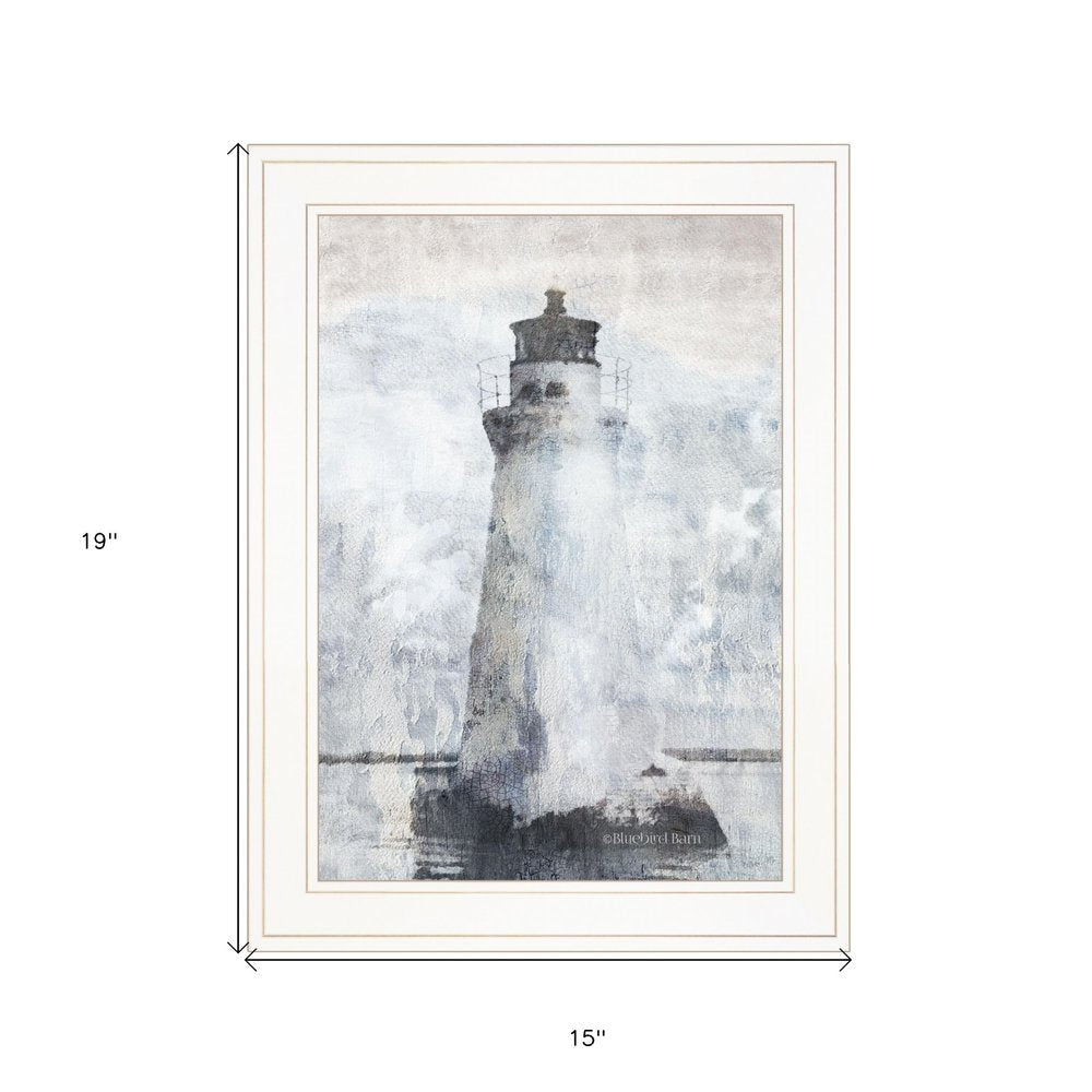 Lighthouse 1 White Framed Print Wall Art HomeRoots