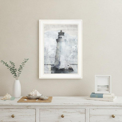Lighthouse 1 White Framed Print Wall Art HomeRoots