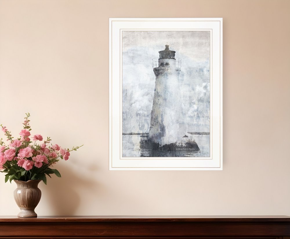 Lighthouse 1 White Framed Print Wall Art HomeRoots