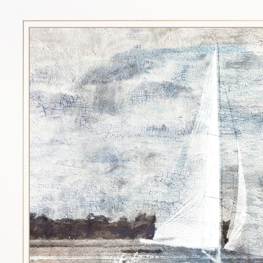 Sailboat on Water White Framed Print Wall Art HomeRoots