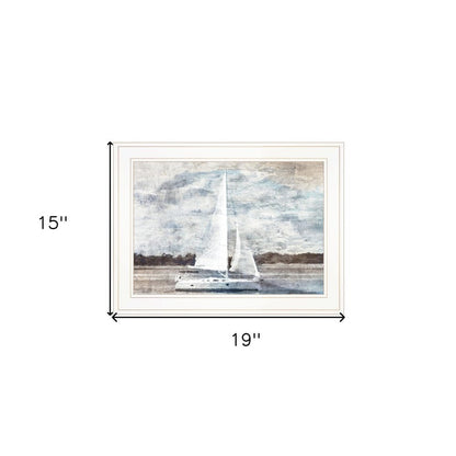 Sailboat on Water White Framed Print Wall Art HomeRoots