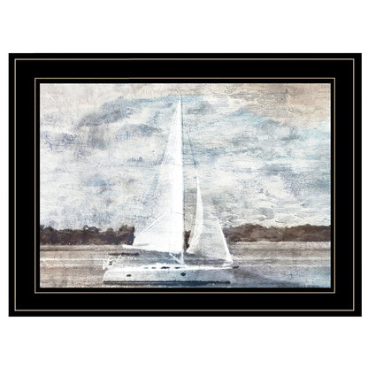 Sailboat on Water 3 Black Framed Print Wall Art HomeRoots