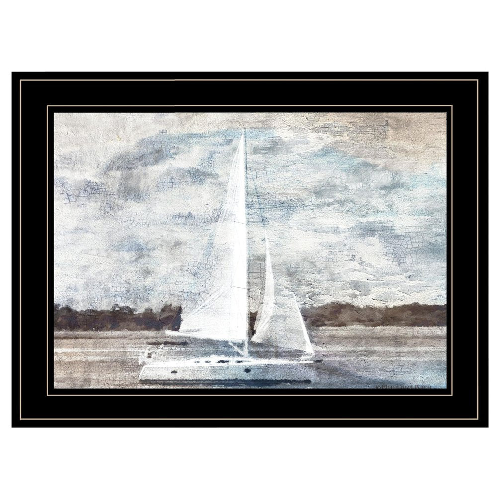 Sailboat on Water Black Framed Print Wall Art HomeRoots