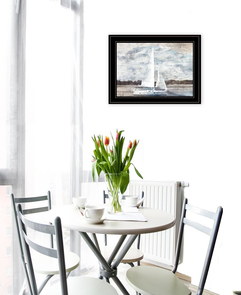 Sailboat on Water 3 Black Framed Print Wall Art HomeRoots