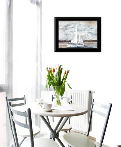 Sailboat on Water 3 Black Framed Print Wall Art HomeRoots