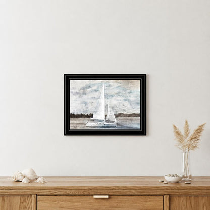 Sailboat on Water Black Framed Print Wall Art HomeRoots