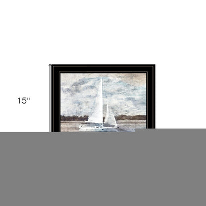 Sailboat on Water 3 Black Framed Print Wall Art HomeRoots
